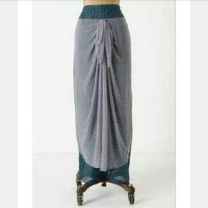 Anthropologie Anupamaa Gray Kajol Maxi Skirt